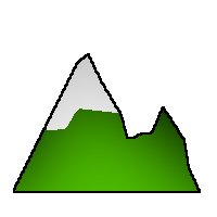 Dark green icon for hills between 800m & 900m high