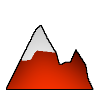 Red icon for hills between 1100m & 1200m high