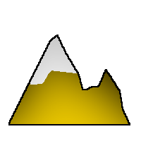 Yellow icon for hills between 900m & 1000m high